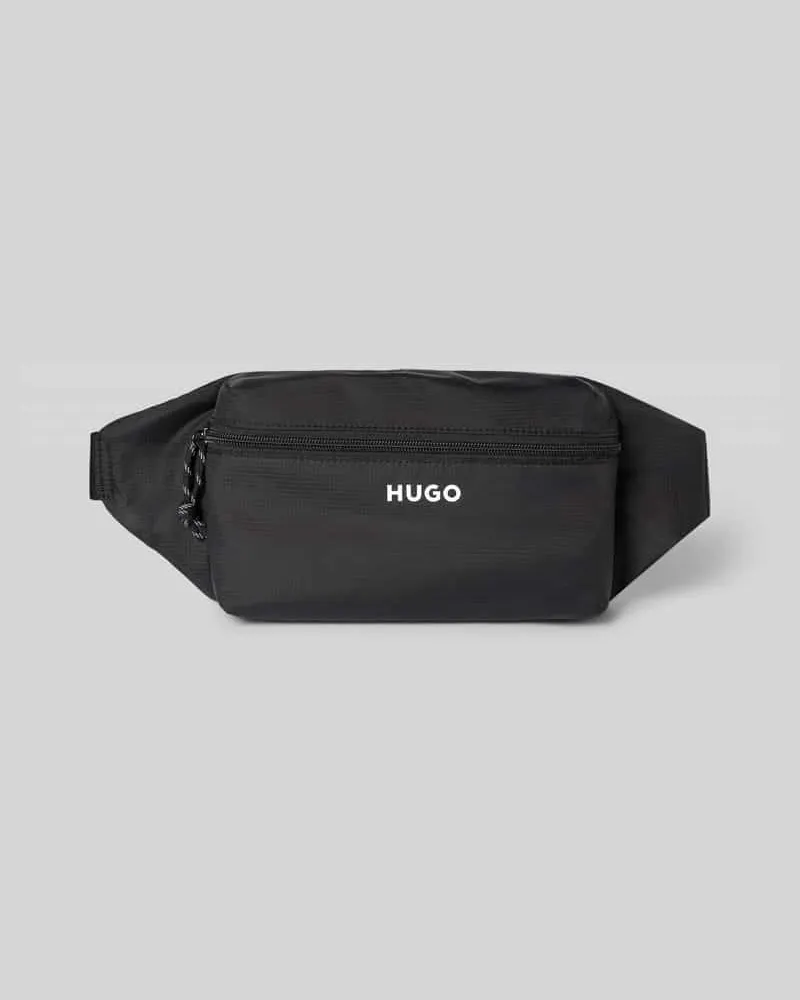 HUGO BOSS Bauchtasche mit Label Print Modell 'EVERETT BUMBAG Black