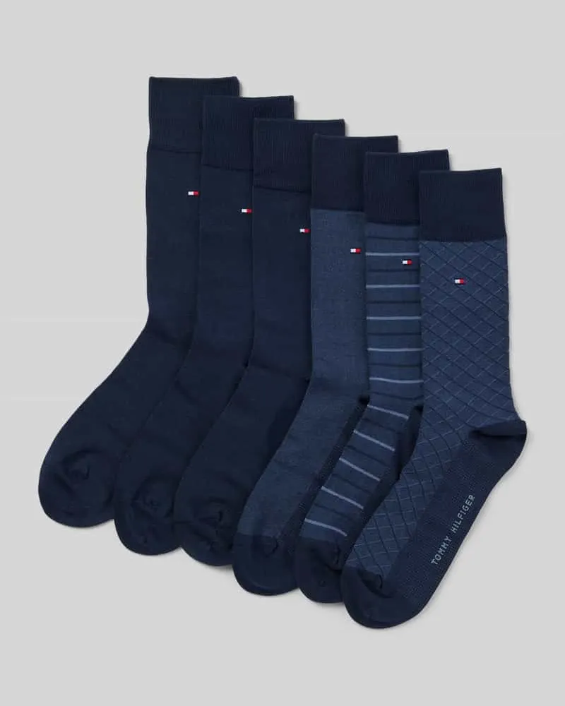 Tommy Hilfiger Socken aus Baumwoll-Mix im 6er-Pack Marine
