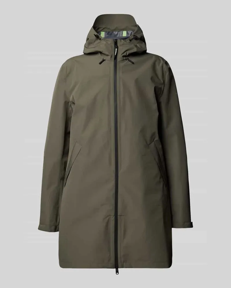ECOALF Mantel mit Zweiwege-Reißverschluss Modell 'VENUEALF Oliv