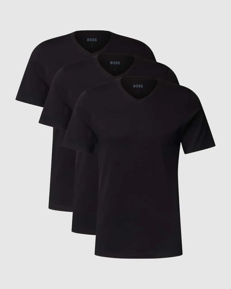 HUGO BOSS T-Shirt mit V-Ausschnitt im 3er-Pack Modell 'Classic 