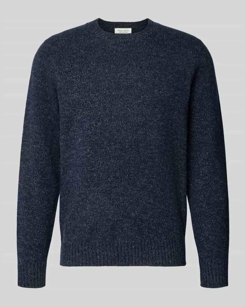 Casual Friday Wollpullover aus Woll-Mix Marine
