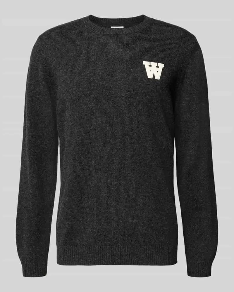 Wood Wood Strickpullover aus Lammwolle Modell 'Tay Black