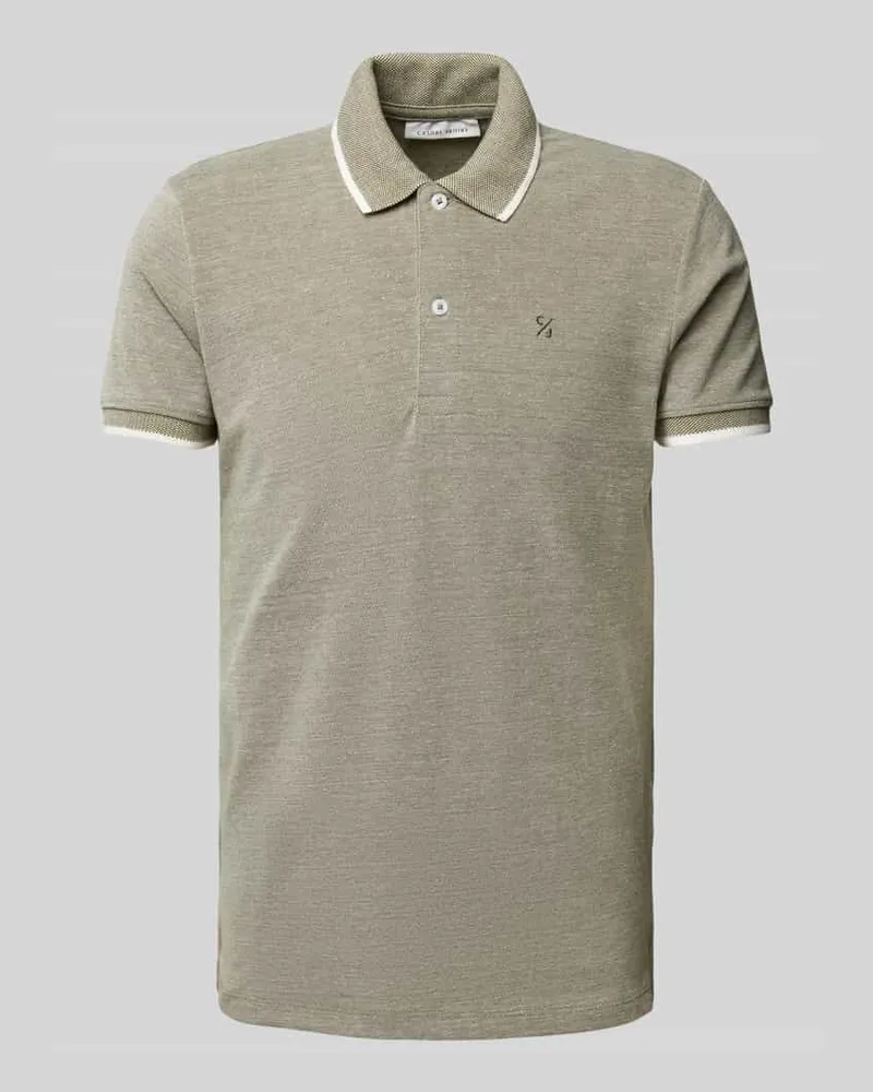 Casual Friday Slim Fit Poloshirt mit Logo-Stitching Modell 'TRISTAN 