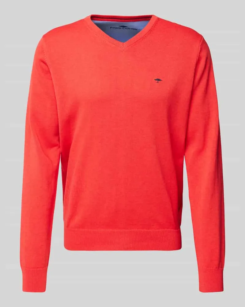 Fynch-Hatton Strickpullover mit Logo-Stitching 