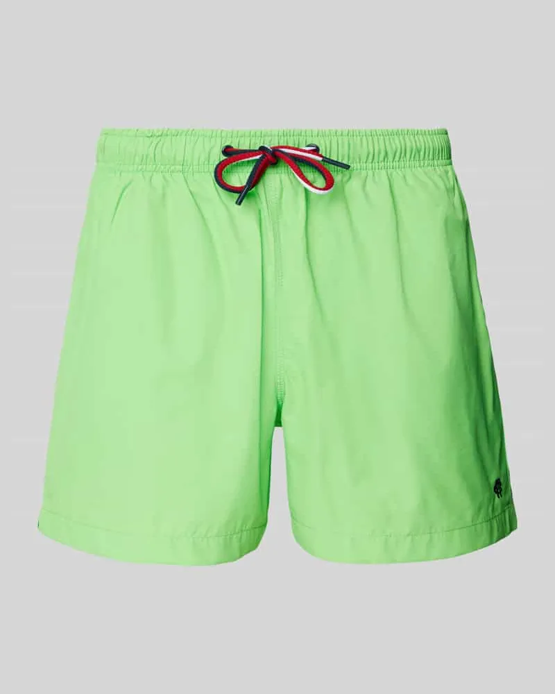 McNeal Relaxed Fit Badeshorts mit Logo-Stitching Lind