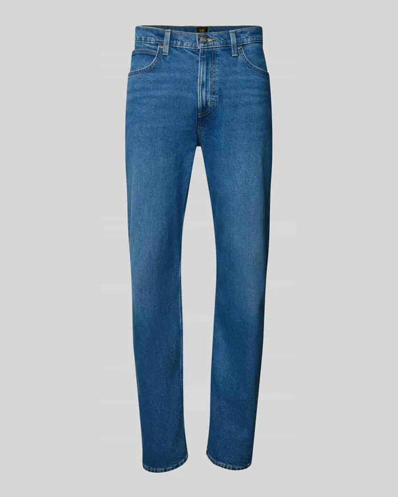 Lee Straight Fit Jeans im 5-Pocket-Design Modell 'WEST Jeansblau