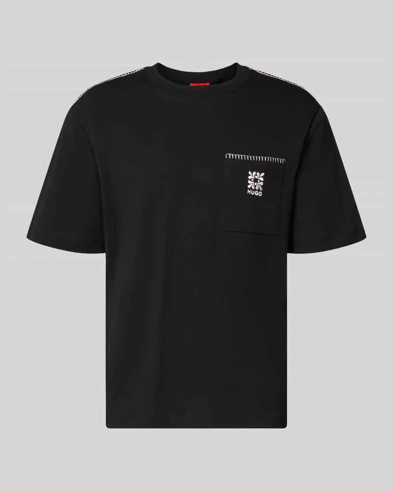 HUGO BOSS Regular Fit T-Shirt aus reiner Baumwolle Modell 'DARRO Black