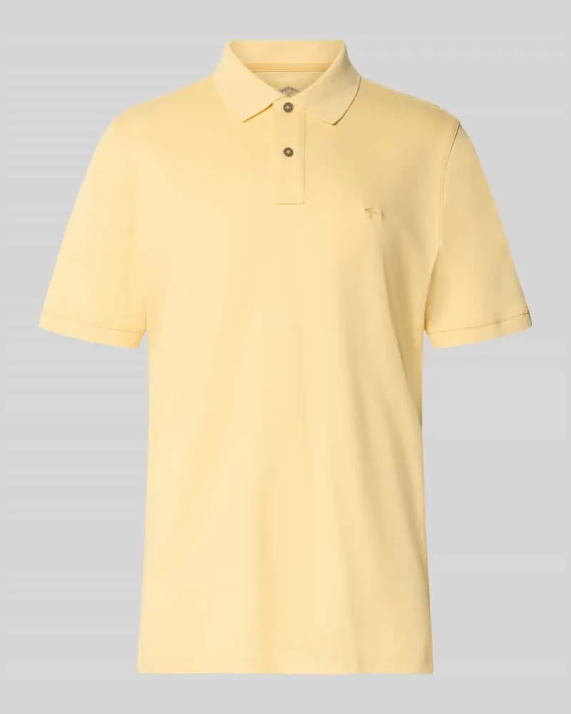 Fynch-Hatton Regular Fit Poloshirt mit Logo-Stitching Gelb