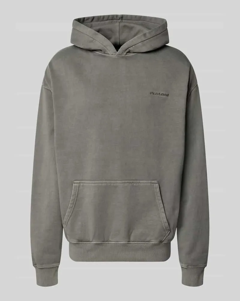 PEGADOR Oversized Hoodie aus Baumwoll-Mix Dunkelgrau