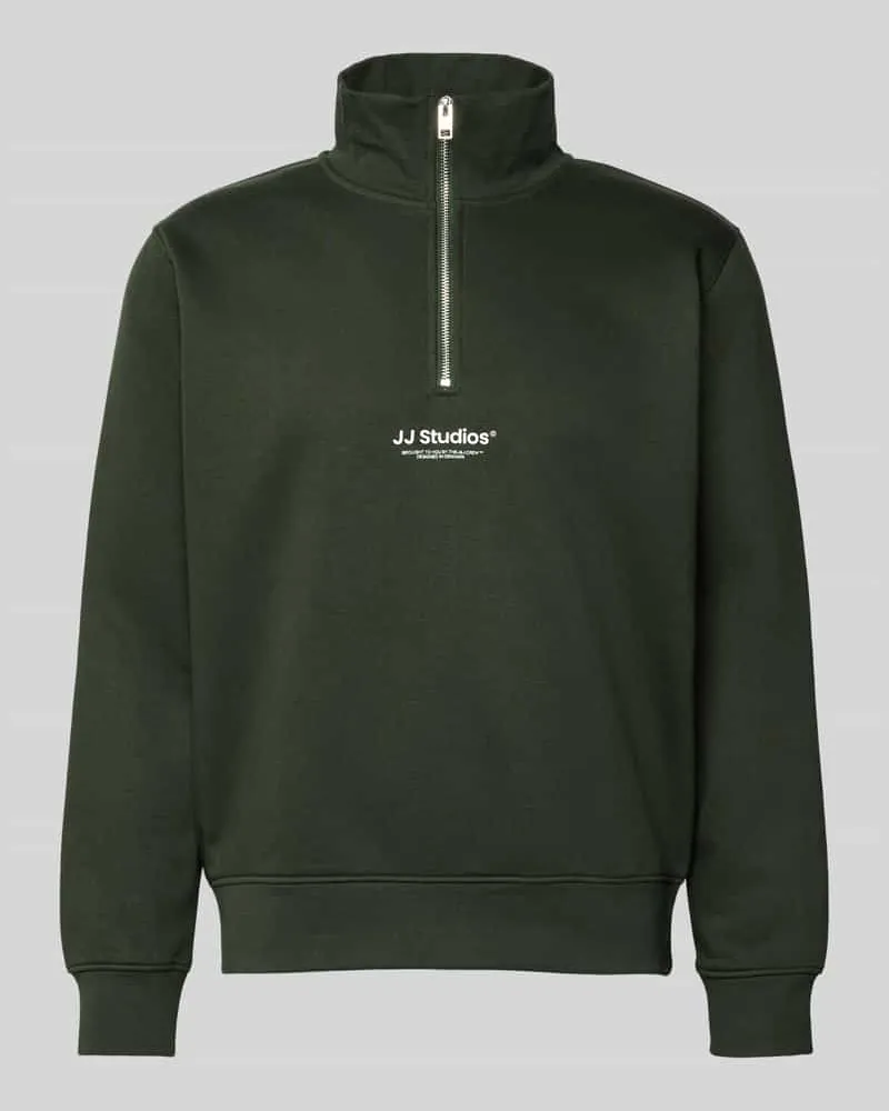 Jack & Jones Troyer mit Troyer-Kragen Modell 'SOHO Dunkelgruen