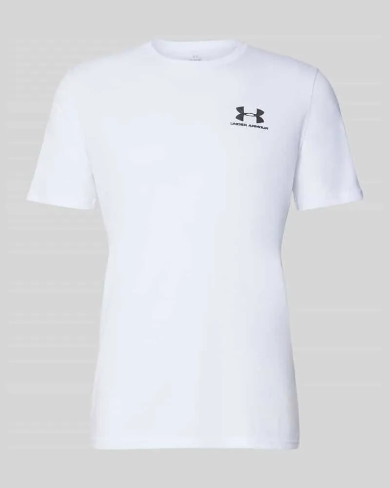 Under Armour Regular Fit Sport-T-Shirt aus Baumwoll-Mix Black