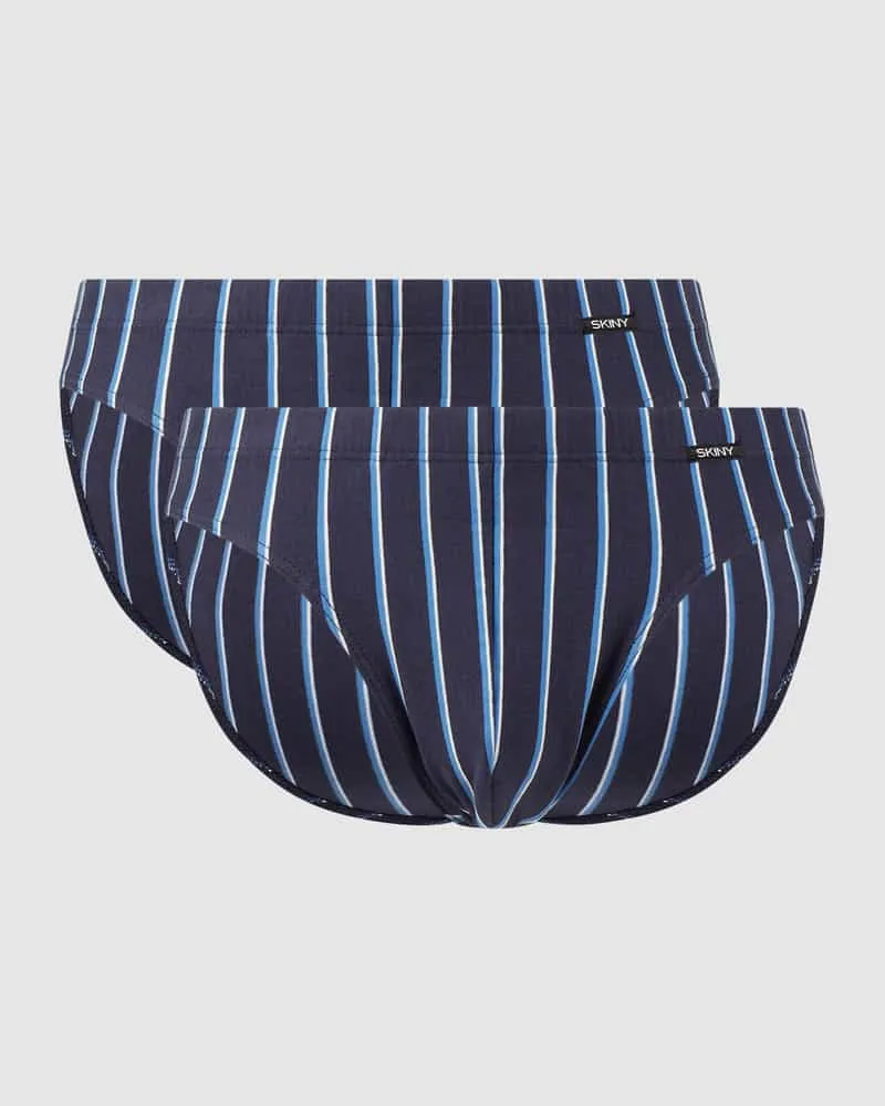 Skiny Slip mit Stretch-Anteil im 2er-Pack Dunkelblau