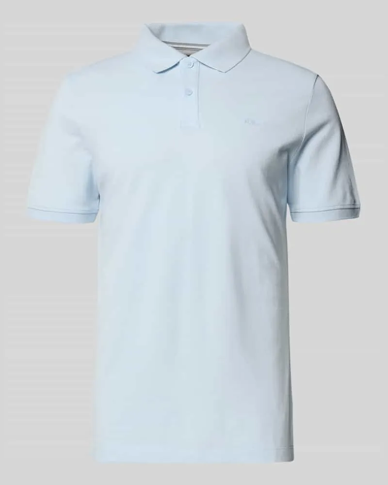 S.Oliver Regular Fit Poloshirt aus reiner Baumwolle Hellblau