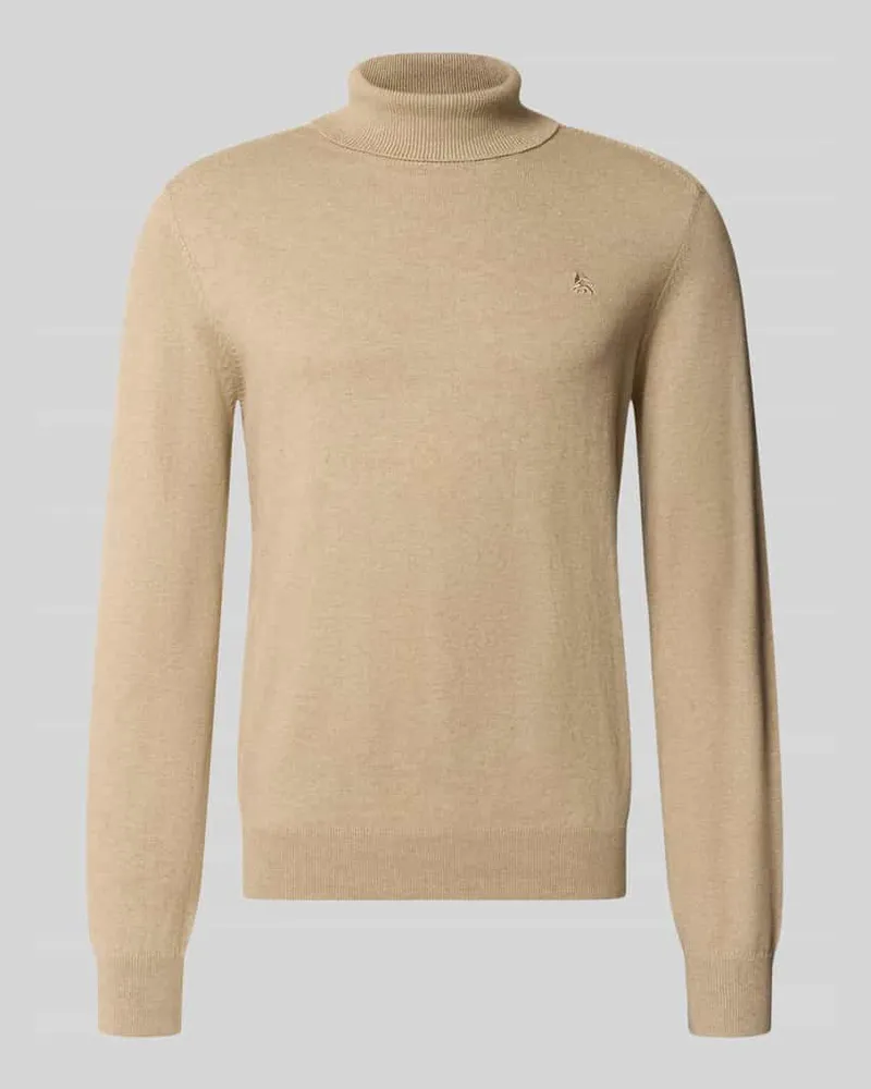 Lerros Regular Fit Strickpullover mit Rollkragen Beige