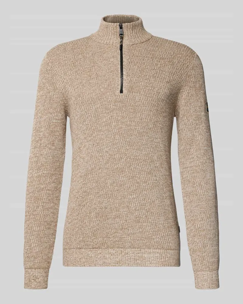 Camel Active Slim Fit Troyer mit Reißverschluss Modell 'Mouline 