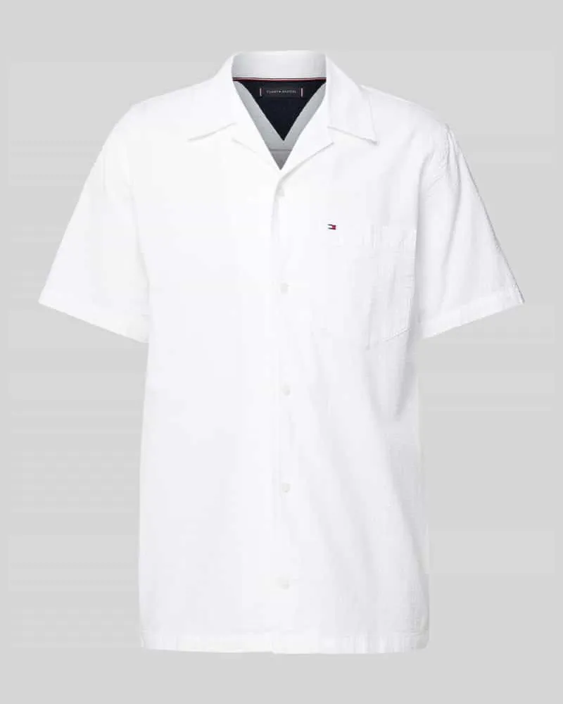 Tommy Hilfiger Regular Fit Freizeithemd mit Logo-Stitching 