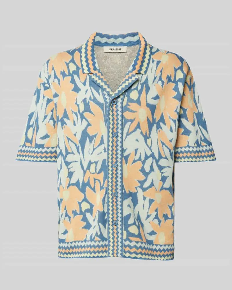 Only & Sons Relaxed Fit Freizeithemd mit Resortkragen Modell 'DUKE 