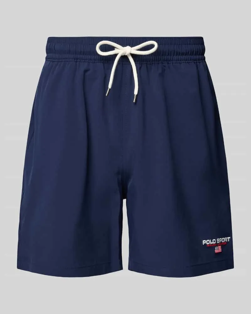 Ralph Lauren Relaxed Fit Badeshorts mit Label-Stitching Modell 'TRAVLER 