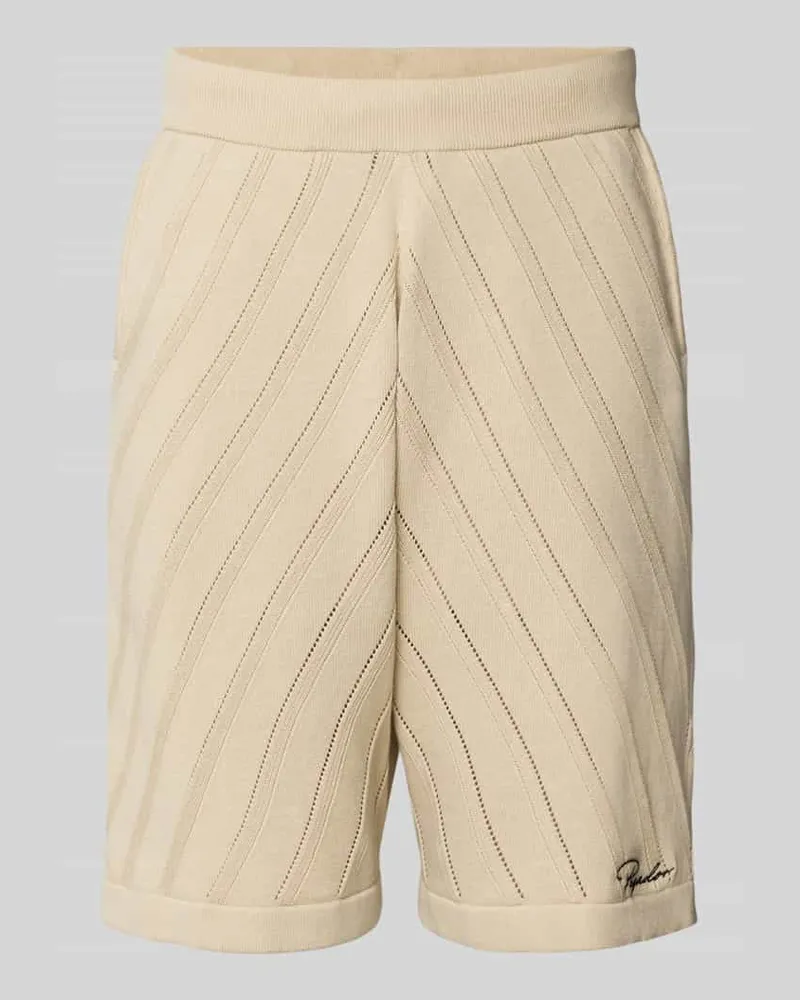 PEGADOR Relaxed Fit Strickshorts mit Label-Stitching Modell 'Canva 