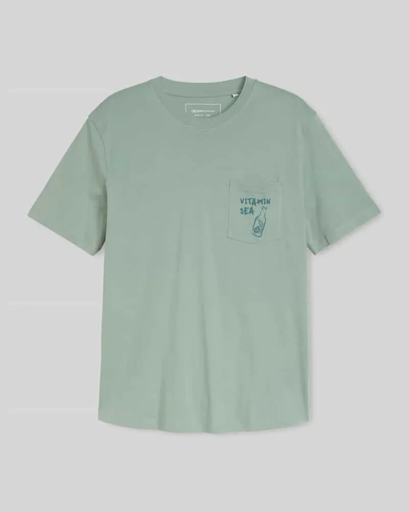 Tom Tailor Regular Fit T-Shirt aus reiner Baumwolle Hellgruen