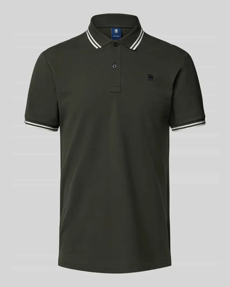 G-STAR RAW Slim Fit Poloshirt mit Label-Stitching Modell 'Dunda 
