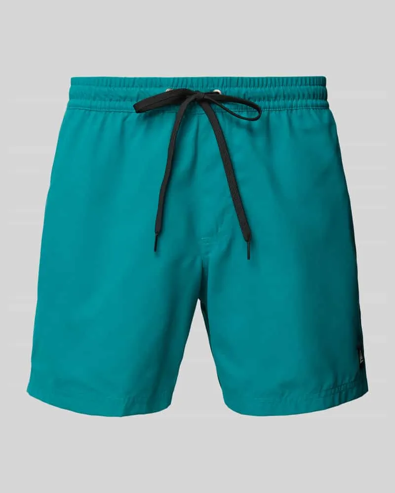 Quiksilver Badehose mit Label-Detail und elastischem Bund Gruen
