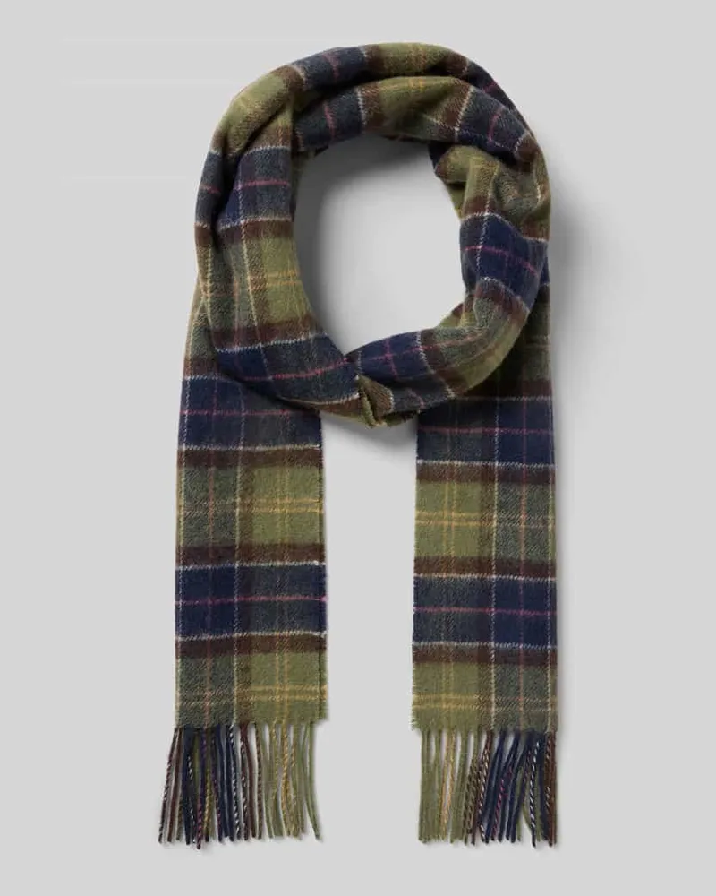 Barbour Schal aus reiner Wolle Gruen