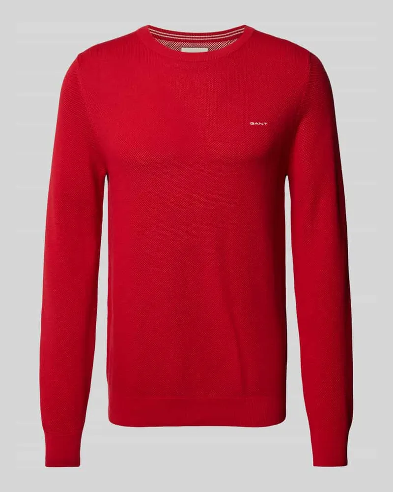 Gant Strickpullover mit Label-Stitching Modell 'PIQUE 