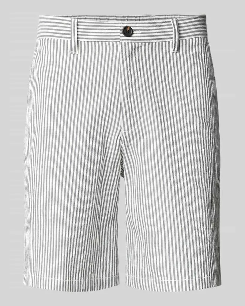 Selected Homme Regular Fit Bermudas aus Baumwoll-Mix Modell 'KARL Weiss
