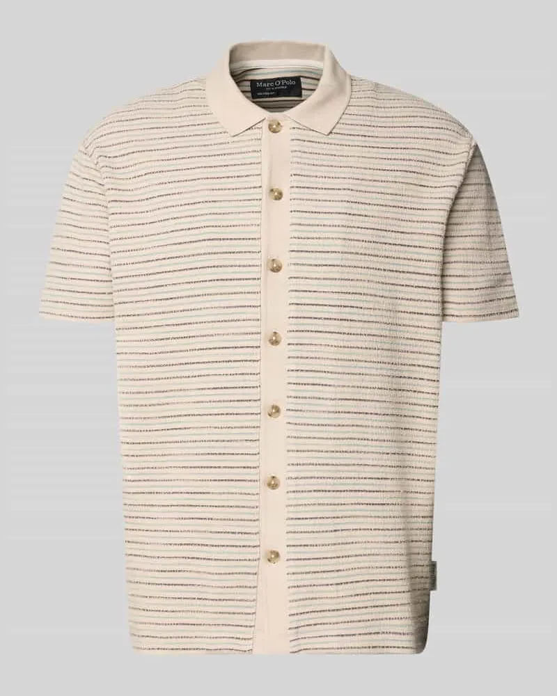 Marc O'Polo Relaxed Fit Poloshirt aus reiner Baumwolle Beige
