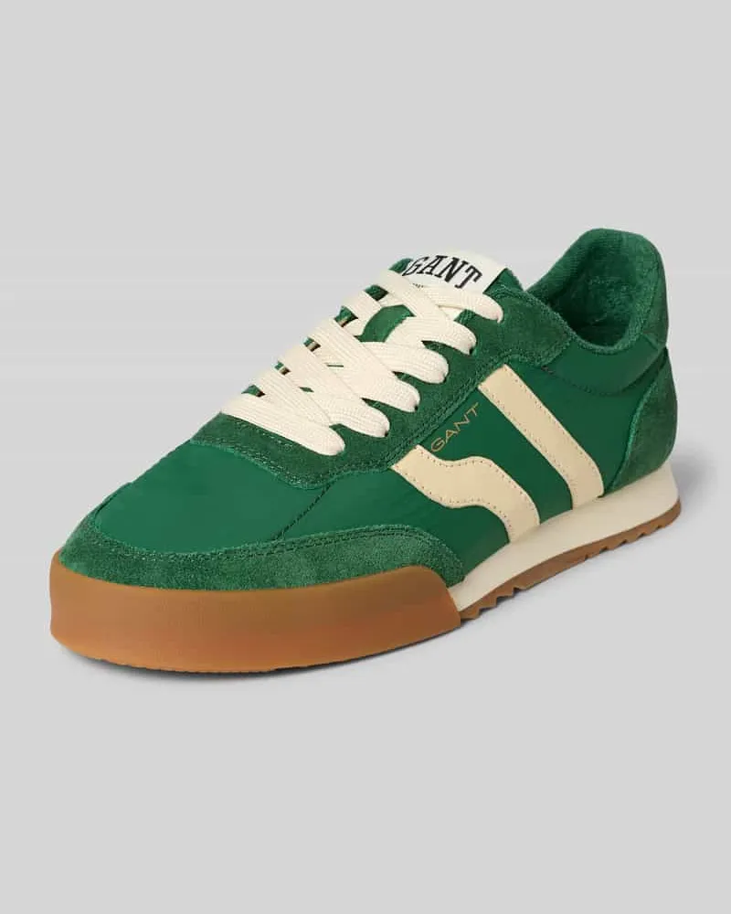 Gant Sneaker aus Leder-Mix mit Logo-Detail Modell 'Baylle Gruen