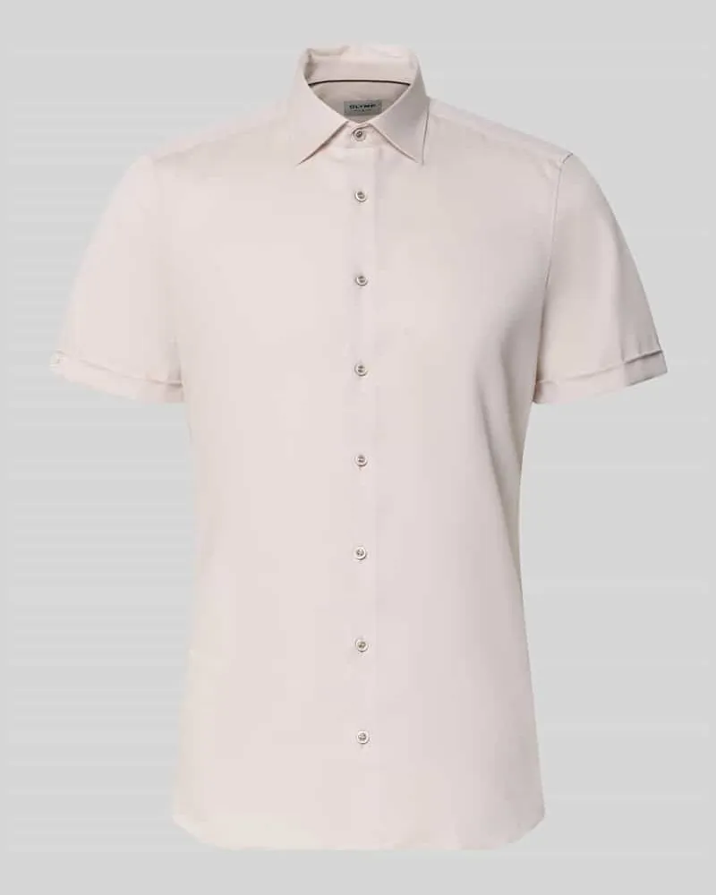 Olymp Slim Fit Business-Hemd mit Kentkragen Sand