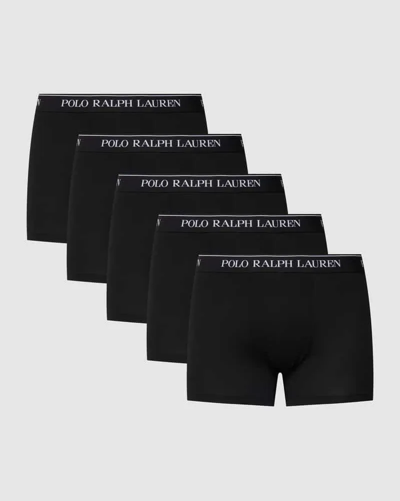 Ralph Lauren Trunks mit elastischem Logo-Bund im 5er-Pack Black