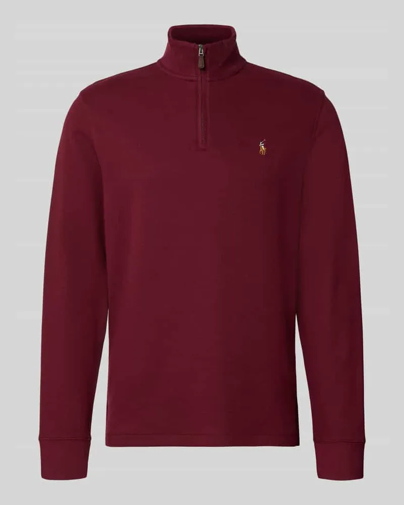 Ralph Lauren Relaxed Fit Troyer aus reiner Baumwolle Bordeaux