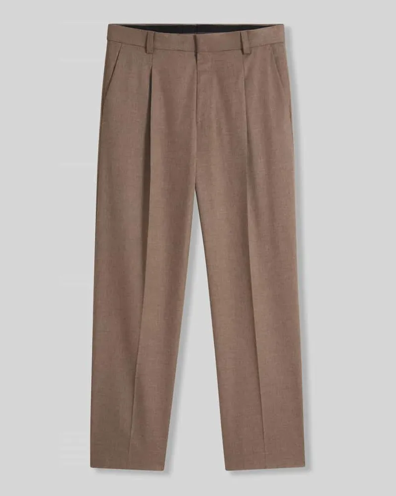 HUGO BOSS Modern Fit Anzughose mit Woll-Anteil Modell 'Tony262X Hellbraun