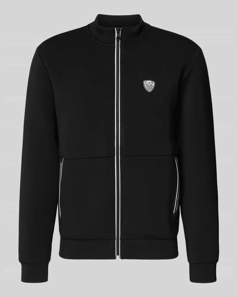 EA7 Sweatjacke mit Reißverschluss Black