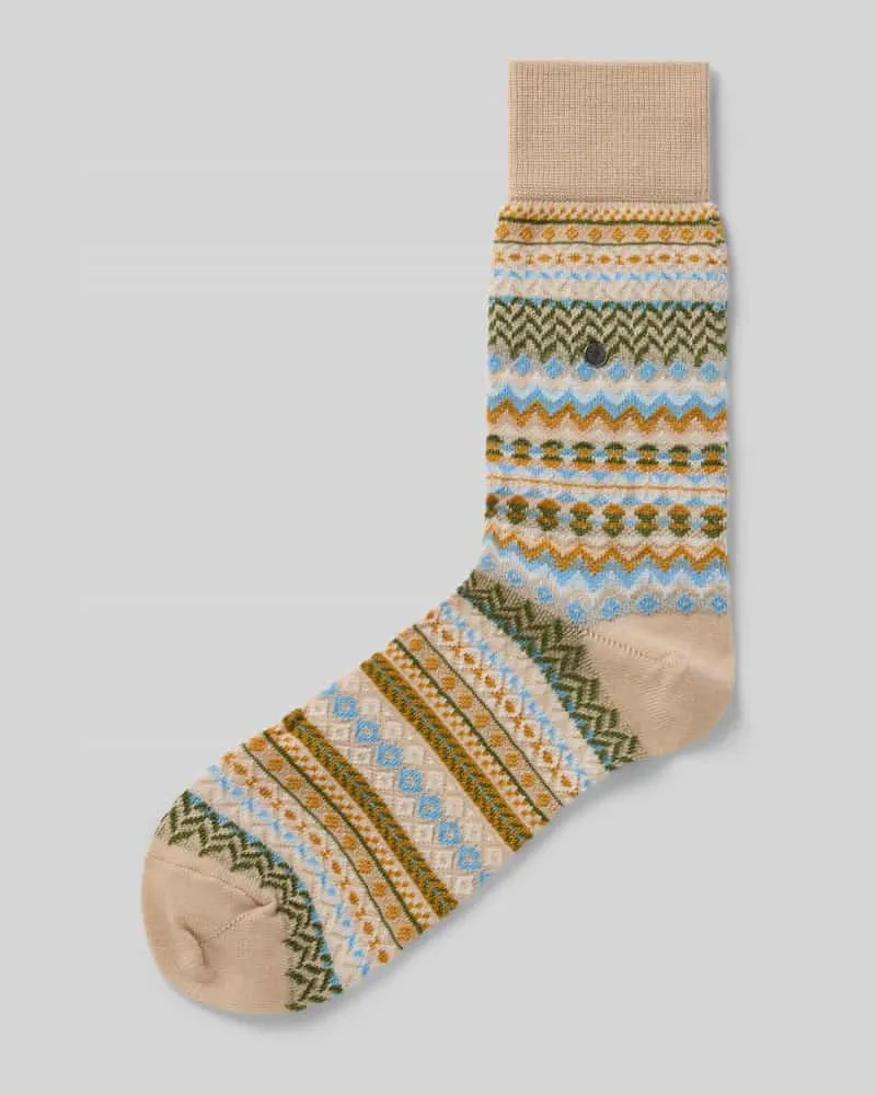 Burlington Wollsocken aus Schurwoll-Mix Sand