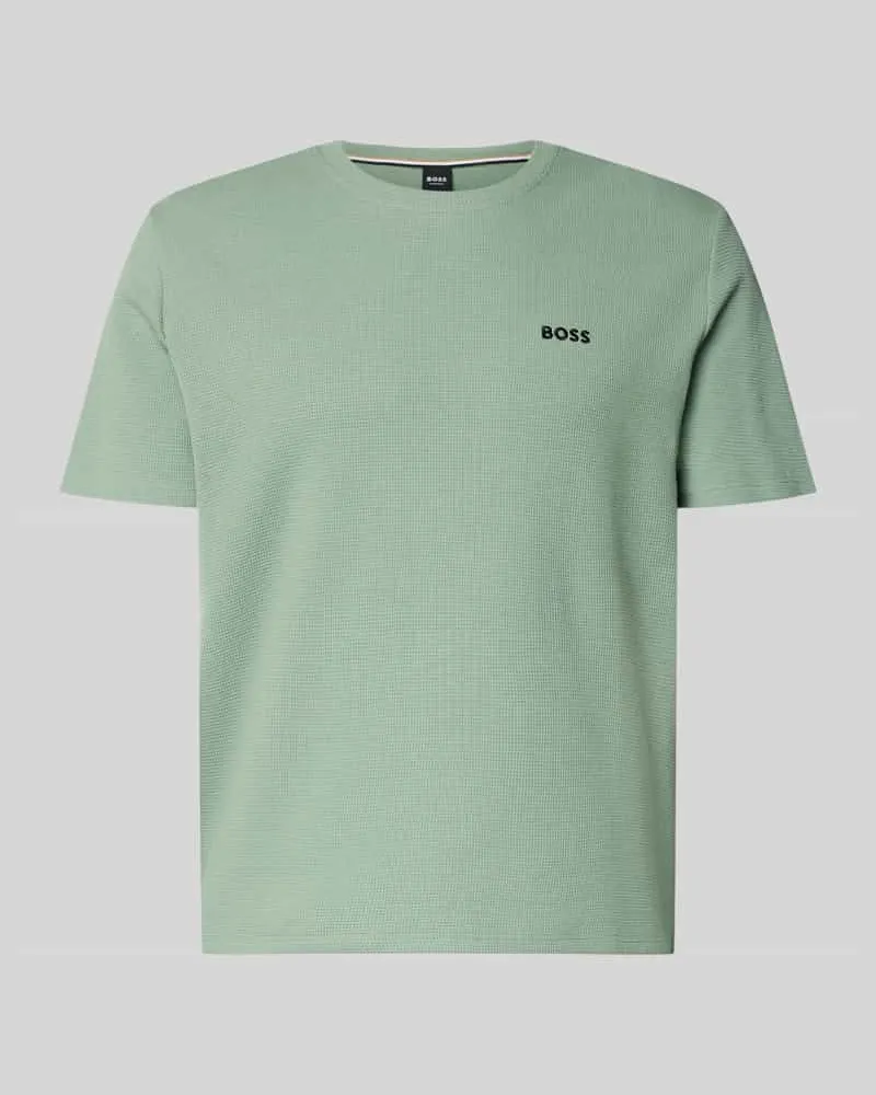 HUGO BOSS Regular Fit T-Shirt aus Baumwoll-Mix Schilf