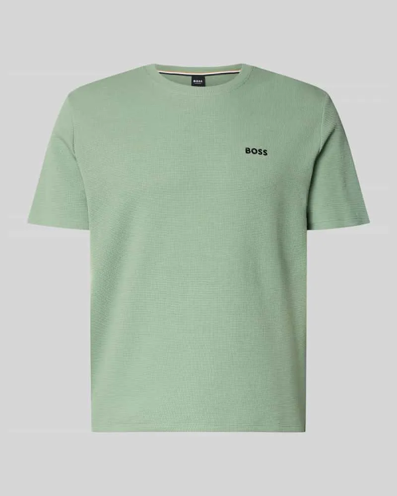 HUGO BOSS Regular Fit T-Shirt aus Baumwoll-Mix Schilf