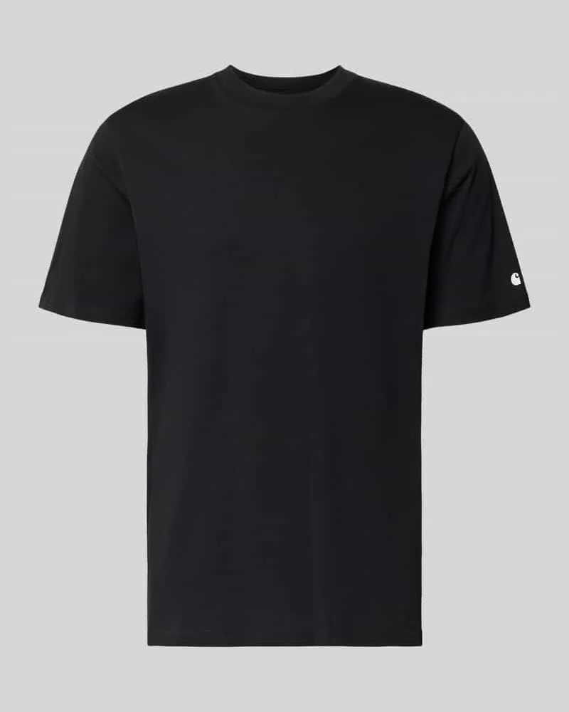 Carhartt WIP T-Shirt mit geripptem Rundhalsausschnitt Black