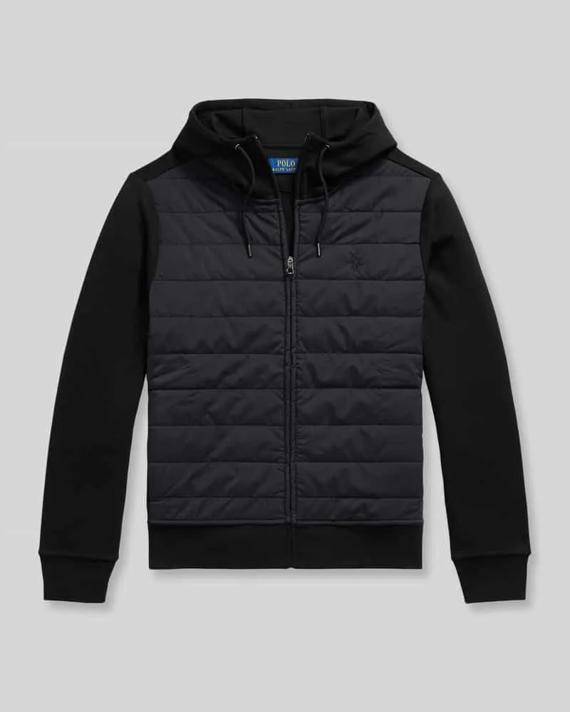 Ralph Lauren Regular Fit Strickjacke aus Baumwoll-Mix Black