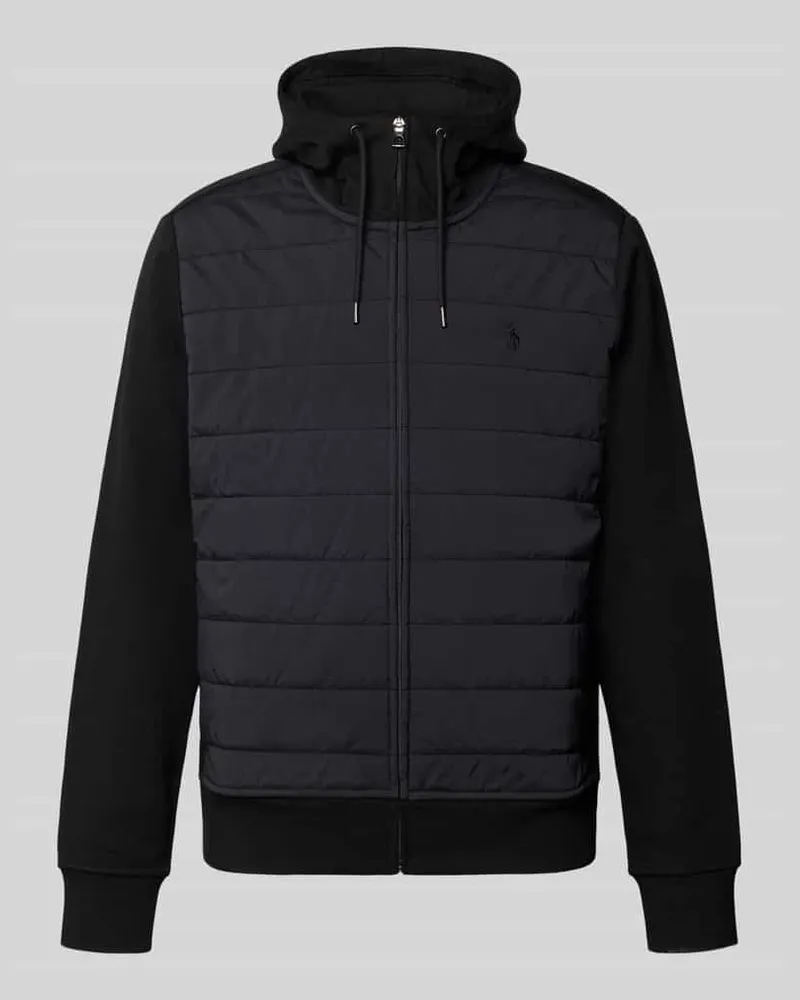 Ralph Lauren Regular Fit Strickjacke aus Baumwoll-Mix Black