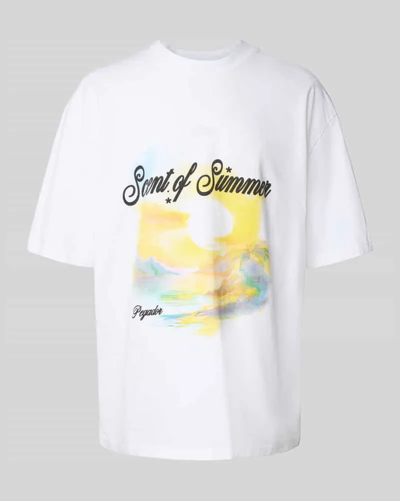PEGADOR Oversized T-Shirt mit Label-Print 