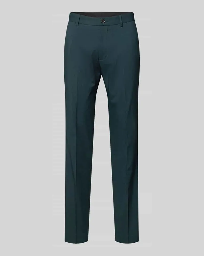 S.Oliver Slim Fit Anzughose mit Viskose-Anteil Dunkelgruen