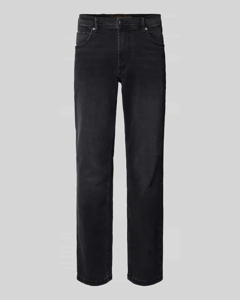 Christian Berg Regular Fit Jeans mit Eingrifftaschen Dunkelgrau