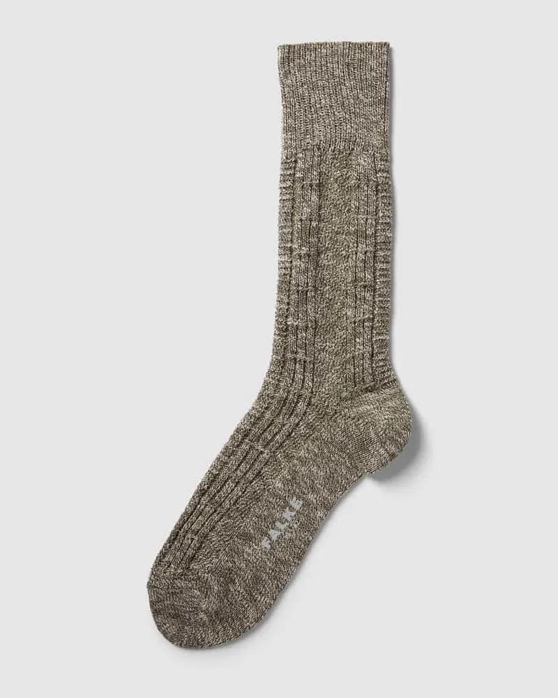 Falke Socken in melierter Optik Modell 'Pile Khaki