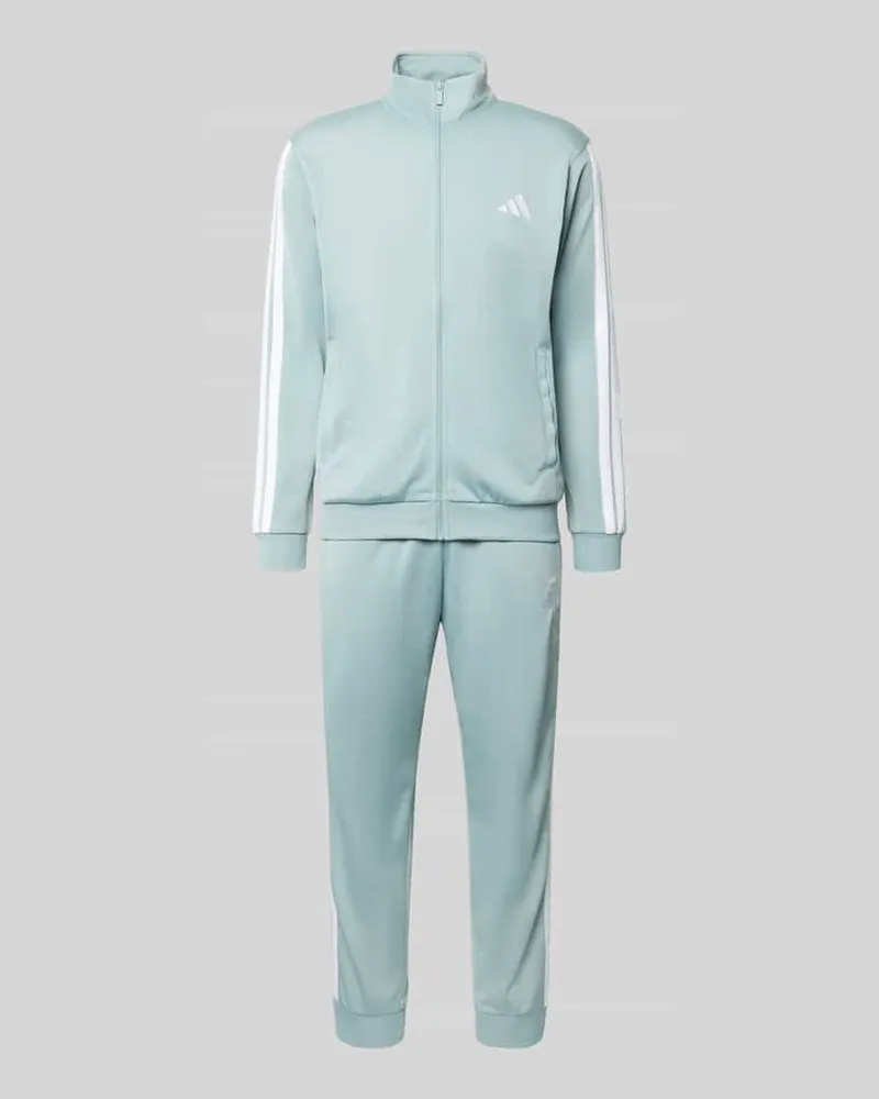 adidas Regular Fit Sweat-Anzug mit Kontraststreifen Mint