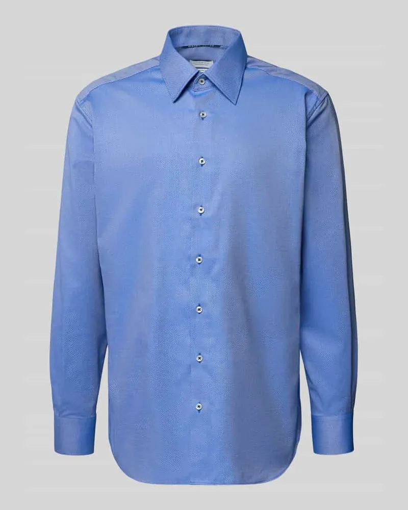 Eterna Regular Fit Business-Hemd mit Kentkragen Bleu