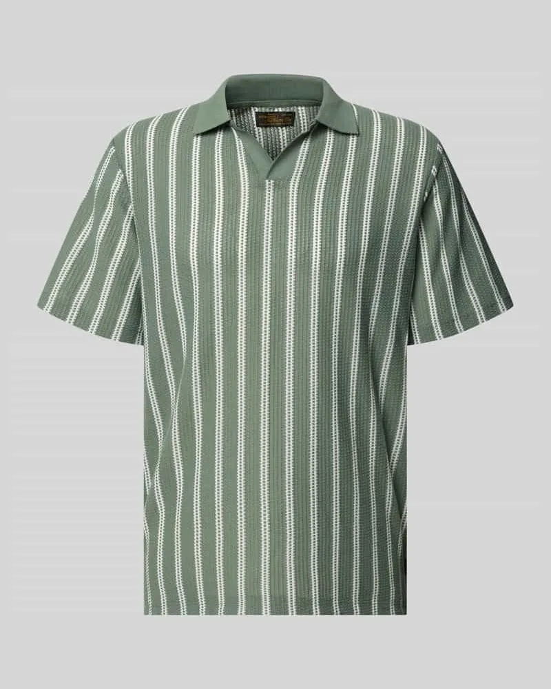 Jack & Jones Regular Fit Poloshirt mit V-Ausschnitt Modell 'HARRY Lind