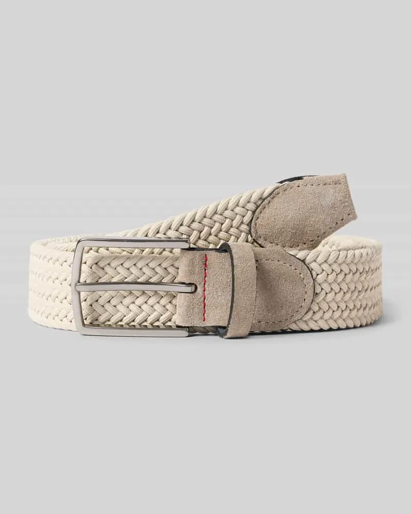Pierre Cardin Gürtel in Flecht-Optik mit Dornschließe Beige